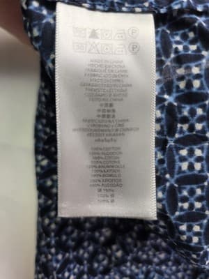 Michael Kors Size Small Blue & White Long Sleeve Blouse - Thumbnail 5