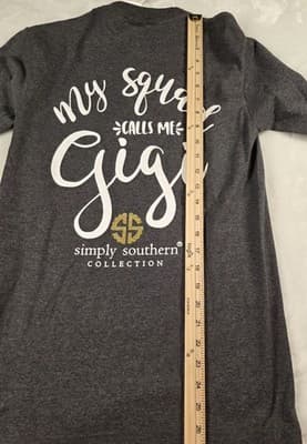 NWT Simply Southern Women's Small Gray Long Sleeve Shirt - Thumbnail 9