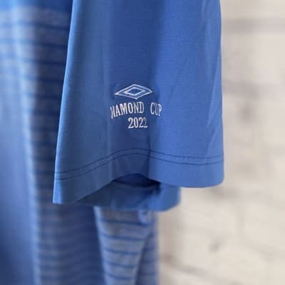 Footjoy 2022 Diamond Cup Men's XL Blue Striped Preformance S/S Polo Shirt - Thumbnail 5