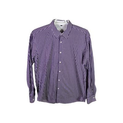 International Laundry Men's XL Fushia / White Striped Long-Sleeve Shirt - Image 1