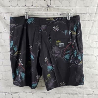 Billabong Recycler Men's 38 Black Sundays Pro Tropical Board Shorts - Thumbnail 6