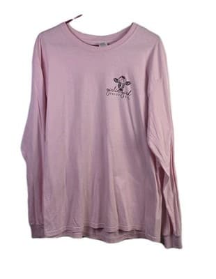 Girlie Girl Originals Women's Large Pink " Moove A Cure" Long Sleeve T-Shirt - Image 1