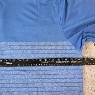 Footjoy 2022 Diamond Cup Men's XL Blue Striped Preformance S/S Polo Shirt - Thumbnail 7