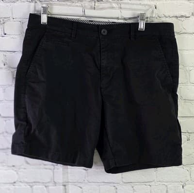 Denim And Flower Men's 32" Black Oxford Cotton Shorts - Image 1