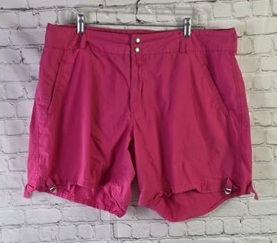 Caribbean Joe Womens Shorts Pink Size 8 (W 32") High Rise Stretch Adjustable - Image 1