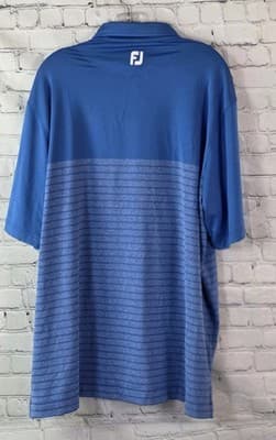 Footjoy 2022 Diamond Cup Men's XL Blue Striped Preformance S/S Polo Shirt - Thumbnail 9