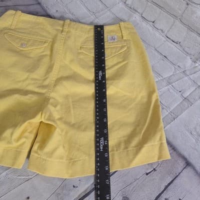 Lauren Jeans Co. Ralph Lauren Women's Size 8 Yellow Chino Shorts - Thumbnail 8