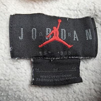 Nike Jordan Men's Medium Holiday Plaid Fleece Crewneck Sweatshirt - Thumbnail 3