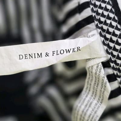 Denim And Flower Men's 32" Black Oxford Cotton Shorts - Thumbnail 5