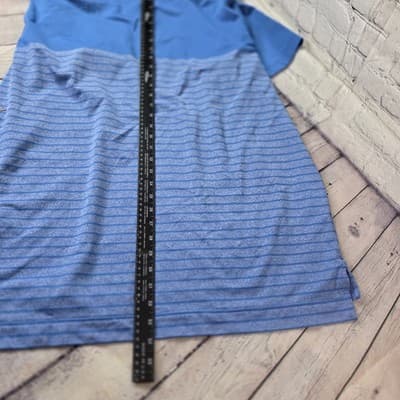 Footjoy 2022 Diamond Cup Men's XL Blue Striped Preformance S/S Polo Shirt - Thumbnail 10