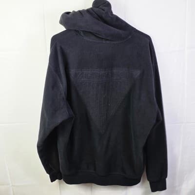 NIKE Air Jordan Hoodie Large Black Plush Fleece Jumpman Logo Sweatshirt - Thumbnail 3