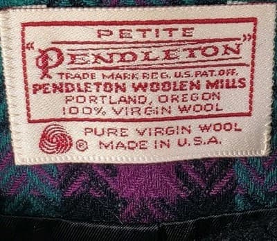 Pendleton Houndstooth Women's Size 12 Wool Blazer Usa - Thumbnail 3