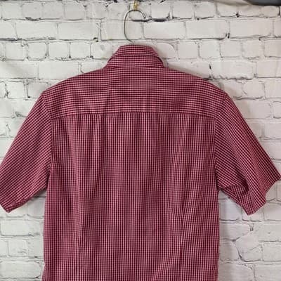 Antigua Men's Smal University of Arkansas Razorbacks S/S Plaid Button Down Shirt - Thumbnail 10