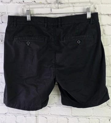 Denim And Flower Men's 32" Black Oxford Cotton Shorts - Thumbnail 12