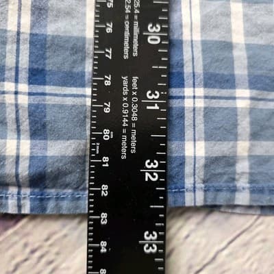 Columbia Men’s XL Blue Plaid S/S Button Up Shirt - Thumbnail 10