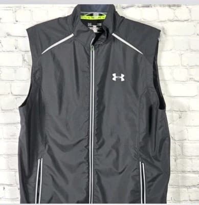 Under Armour Men's Large Black Full Zip Sleeveless Vest - Thumbnail 2