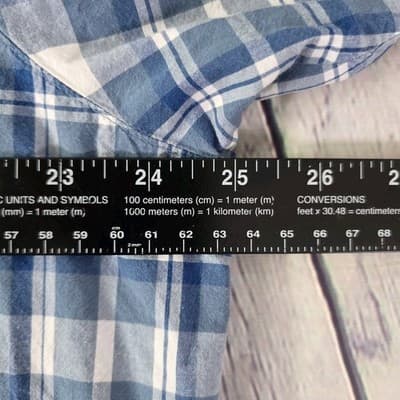 Columbia Men’s XL Blue Plaid S/S Button Up Shirt - Thumbnail 7