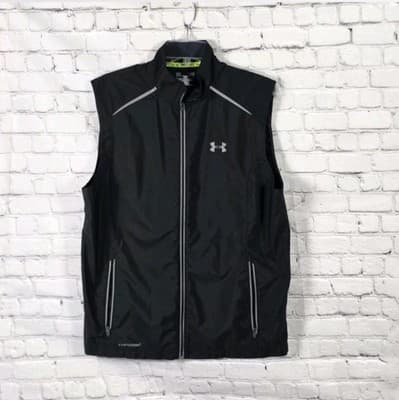 Under Armour Men's Large Black Full Zip Sleeveless Vest - Image 1