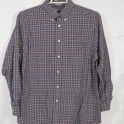 Daniel Cremieux Men's Large Tartan Plaid Long Sleeve Button Up Shirt - Image 1