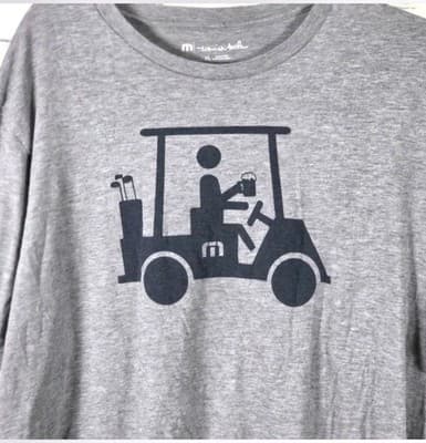Travis Mathew Men's XL Gray "Life Of The Party" Short Sleeve T Shirt - Thumbnail 2