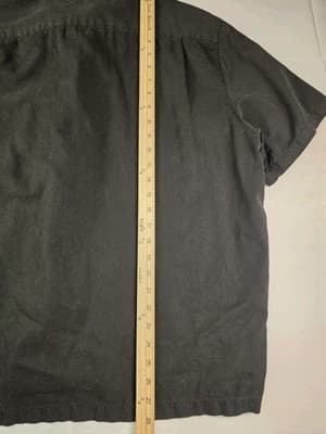 Caribbean Brand Men's Large Black Button-Down Shirt - Thumbnail 7