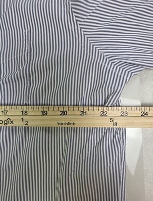 UNTUCkit Men's Large Terzolo Blue Stripe Long Sleeve Button Up Shirt - Thumbnail 6