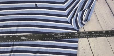 Polo Ralph Lauren Men's XL Classic Fit Blue Striped S/S T-Shirt - Thumbnail 5