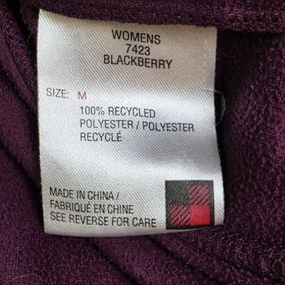 Woolrich Women's Medium Blackberry Full Zip Fleece Jacket - Thumbnail 4
