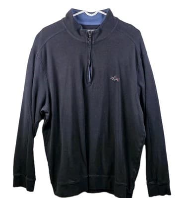 Greg Norman Mens XXL Black Long Sleeve Pullover 128493