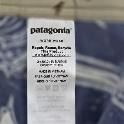 Patagonia Men's 38 Pataloha Wavefgarer Blue Fish Print Board Shorts NWT - Thumbnail 5