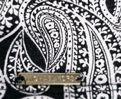 Michael Kors Women's Medium Paisley Gray & Black Blouse - Thumbnail 5
