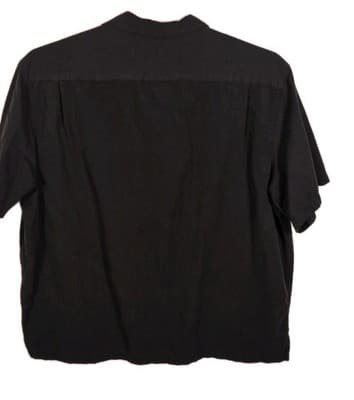 Caribbean Brand Men's Large Black Button-Down Shirt - Thumbnail 9