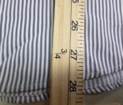 UNTUCkit Men's Large Terzolo Blue Stripe Long Sleeve Button Up Shirt - Thumbnail 9