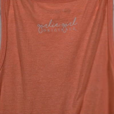 Girlie Girl Originals Women’s Small Orange " Love At The Beach" Tank Top - Thumbnail 5