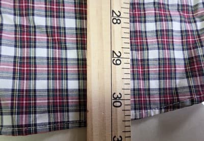 Lauren Ralph Lauren Size 17.5/34-35 Gingham Burgundy Plaid Button Up Shirt - Thumbnail 9