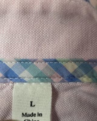 McILHenny By Tabasco Dry Goods Men's XL Pastel Pink Blue Long Sleeve Shirt - Thumbnail 5