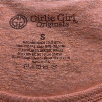 Girlie Girl Originals Women’s Small Orange " Love At The Beach" Tank Top - Thumbnail 3