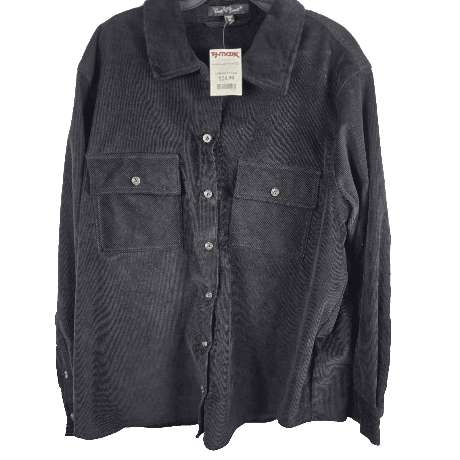Velvet Heart Women's XL Black Long Sleeve Button Down Shirt - Thumbnail 2