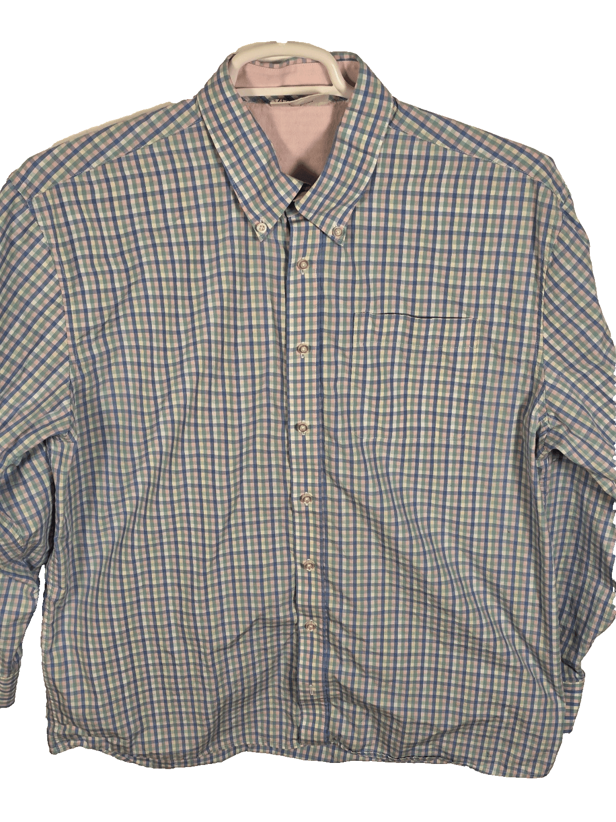 McILHenny By Tabasco Dry Goods Men's XL Pastel Pink Blue Long Sleeve Shirt - Thumbnail 2