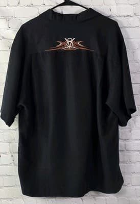 Weekender Limited Edition Men's Large Black Button Down Poker Shirt - Thumbnail 7