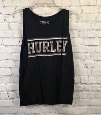 Hurley Men's Medium Black Sleeveless Graphic Tank Top