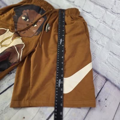 Nike Size Medium Brown Cartoon Basketball Shorts - Thumbnail 5