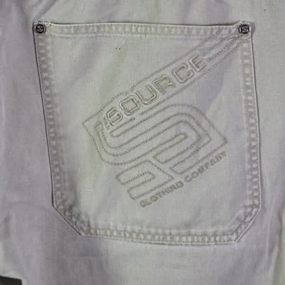 Y2K The Source Jean Men's 36 Khaki Skater Baggy Shorts - Thumbnail 12