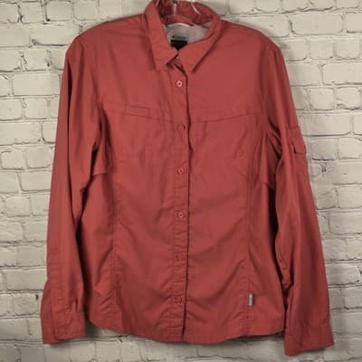 Columbia Women's Medium Coral Titanium Vented Roll Tab Fishing Shirt - Thumbnail 2