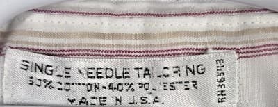 Sears Roebuck Men' 17 Tan & White Multicolored Short Sleeve Button Up Shirt - Thumbnail 4