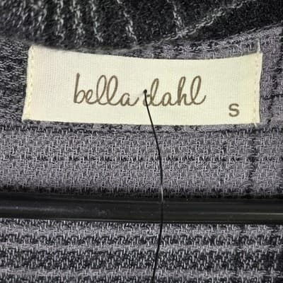 NWT Bella Dahl Women’s Small Black & Gray Checkered Shirt Dress - Thumbnail 4
