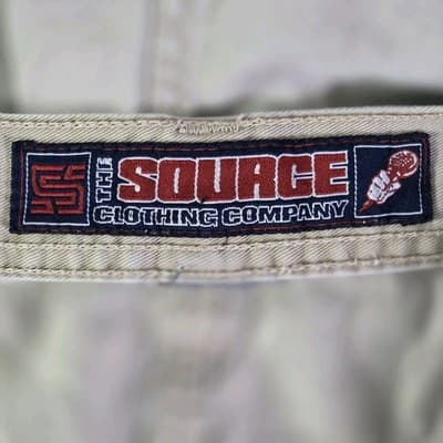 Y2K The Source Jean Men's 36 Khaki Skater Baggy Shorts - Thumbnail 5