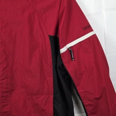 Izod Women's XL Black and Red Lined Wind Breaker Jacket - Thumbnail 4