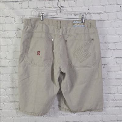 Y2K The Source Jean Men's 36 Khaki Skater Baggy Shorts - Thumbnail 9