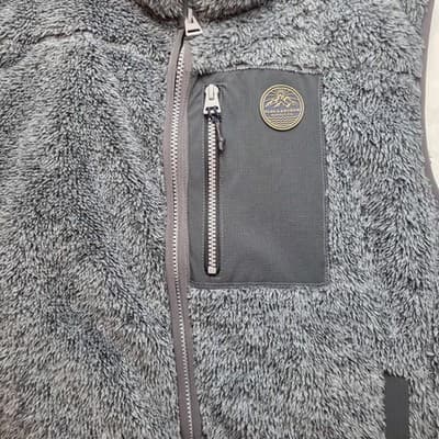 Flag & Anthem Vest Mens Large Gray & Black Outerwear Full Zip Vest - Thumbnail 7